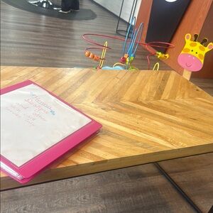 Pink Binder with Clear Cover